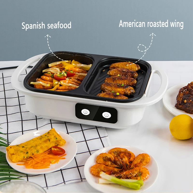 2-in-1-Non-Stick-Shabu-Pot-and-Griddle-Multi-Cookers-BBQ-Shabu-Shabu-Pot-with-4