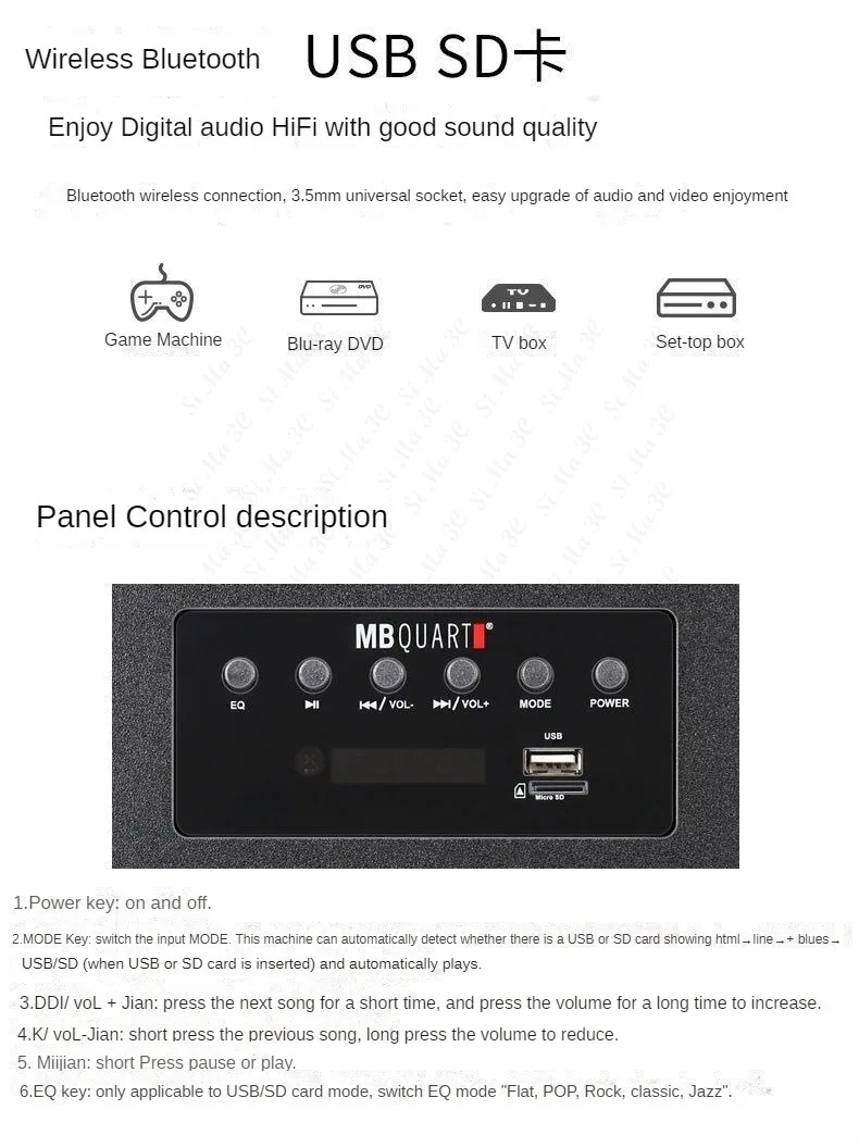 5-1-Channel-Home-Theater-Speaker-System-Bluetooth-CompatibleAUX-USB-SD-Remote-Control-Wood-Audio-Dolby-5