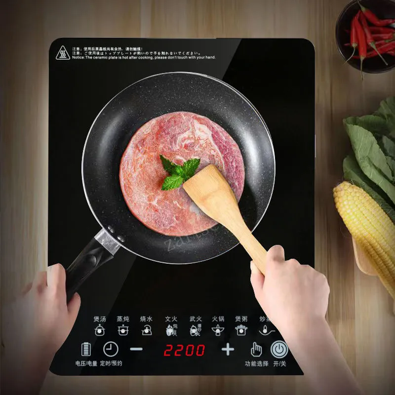Electric-Magnetic-Induction-Cooker-Household-Waterproof-Small-Hot-Pot-Heating-Stove-Touchpad-Stir-fry-Dish-Cooking
