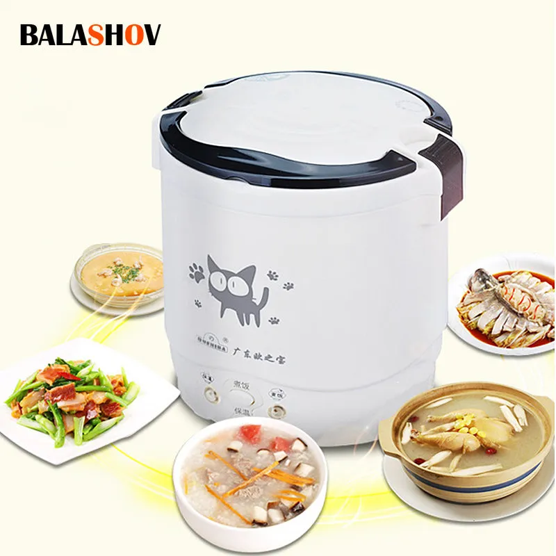 Electric-Mini-Rice-Cooker-Portable-MultiCooker-Household-Rice-Cookers-12V-24V-220V-Pot-Cooking-Machine-Pans