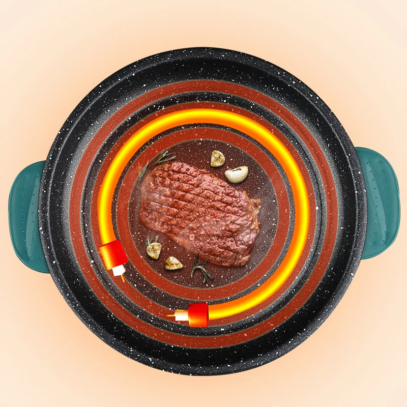 Electric-MultiCooker-Electric-Frying-Pan-220V-Househould-Barbecue-Fried-Steak-Fish-Omelette-Frying-Pan-Non-stick-2