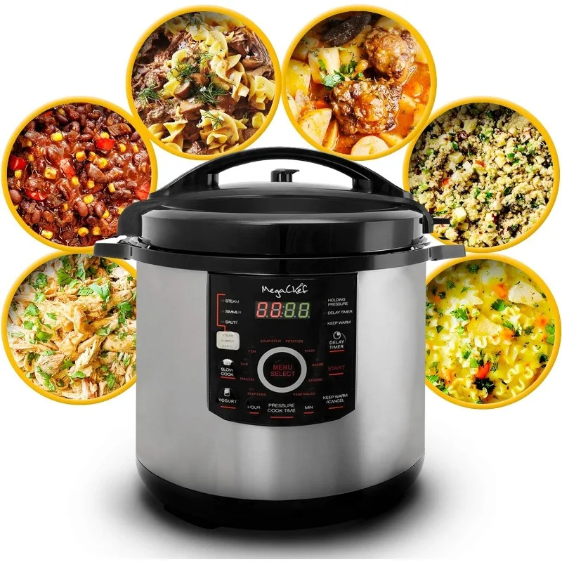 MegaChef-6-Quart-Electric-Pressure-Cooker-with-14-Pre-Set-Multi-Function-Features-Stainless-Steel-Pot-3