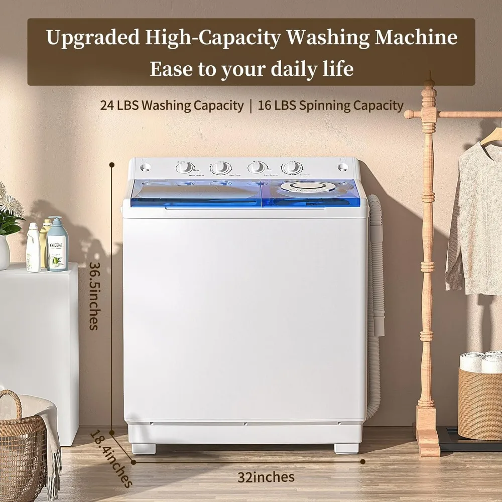 Portable-Washing-Machine-Twin-Tub-Washing-Machine-spinner-Combo-with-40lbs-capacity-24Lbs-Washer-and-16Lbs-4